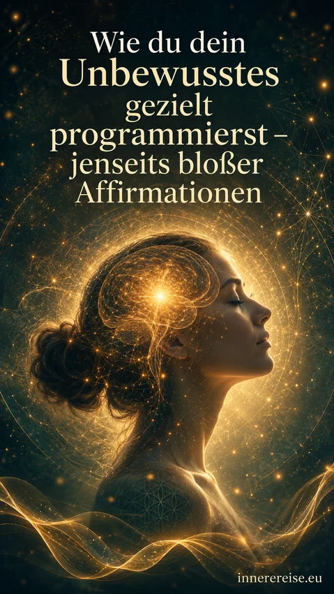 Ilustration zum Thema Unterbewustsein. Bild von einem Menschen und seinem Gehirm